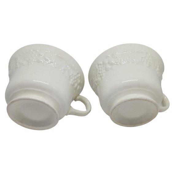 2 Eggshell Theme Homer Laughlin Made In U.S.A Teacup & Saucer Set C41N5 - Picture 11 of 16